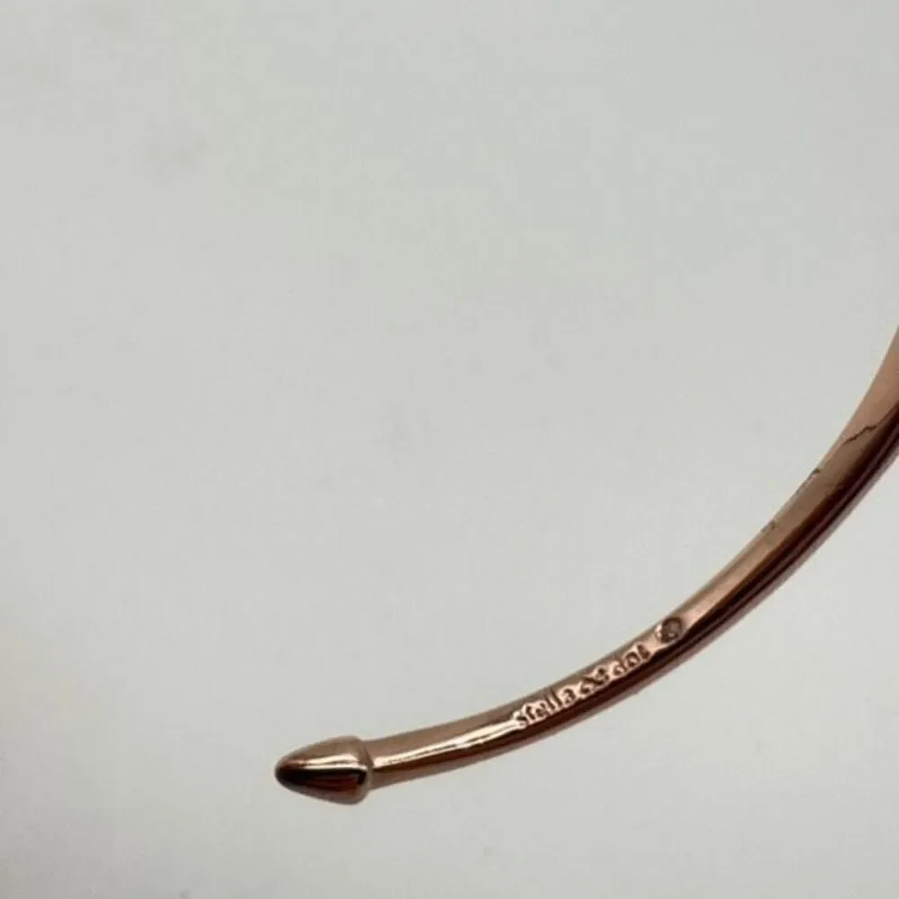 Stella & Dot Pave Inset Rose Gold Cuff Dainty‎ Minimalist understated Elegant